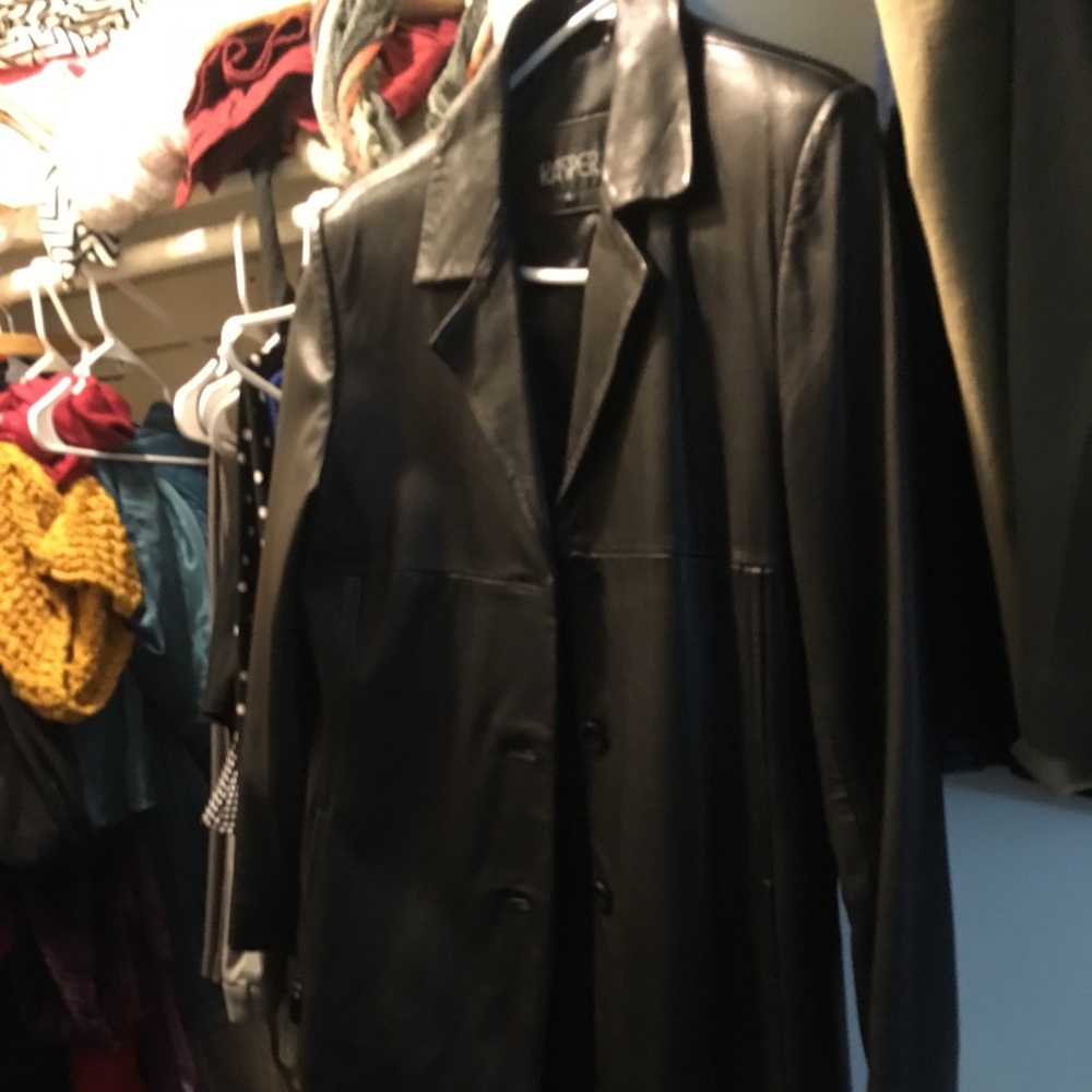 Leather coat